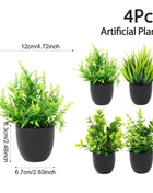 Artificial Plants Potted Green Bonsai Small Tree Grass Plant Pot Ornament Fake Flower for Home Garden Decor Wedding Party Decor