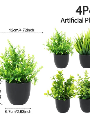 Artificial Plants Potted Green Bonsai Small Tree Grass Plant Pot Ornament Fake Flower for Home Garden Decor Wedding Party Decor