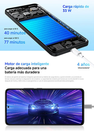 Xiaomi Redmi Note 14 4G NFC helium G99-Ultra 6,67 ''AMOLED screen 120 Hz 108 MP IA camera 5500 mAh battery,Charger Not Included - Riparo82