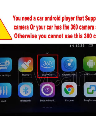 360° Panoramic System Camera 3D AHD 1080P 720P for Android Multimedia Screen,,Android Multimedia System with 360APP - Riparo82
