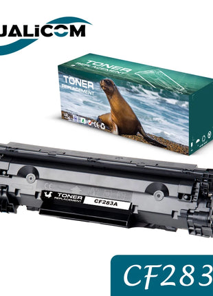 Qualicom CF283A 83A Compatible TONER Cartridge for HP LaserJet Pro MFP M125 M125nw M125rnw M127fn M127fw M127fp M201n M225dn - Riparo82