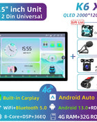 11.5 inch Car Radio GPS Androidauto Carplay For Tesla style For Nissan Hyundai KIA Toyota Honda Multimedia Player For 9/10 inch - Riparo82