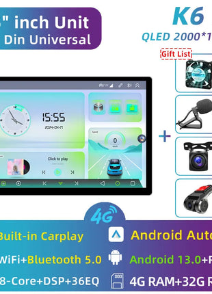 11.5 inch Car Radio GPS Androidauto Carplay For Tesla style For Nissan Hyundai KIA Toyota Honda Multimedia Player For 9/10 inch - Riparo82