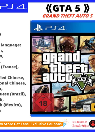 Sony Playstatio4 PS4 Genuine New Game CD Grand Theft Auto V GTA5 Playstation4 Game Card SONY Ps4 Games Grand Theft Auto V GTA5