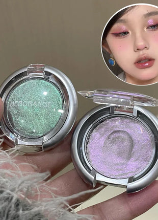 Smoky Pearl Glitter Eyeshadow Green Black Purple Shimmer Silkworm Highlight Creamy Monochrome Eye Shadow Matte Palette Makeup - Riparo82