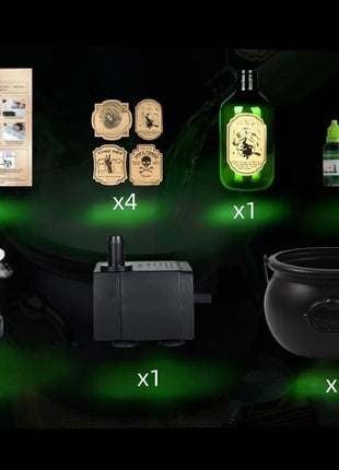 Halloween Black Witch Bowl Magic Float Bottle and Diffuser Horror House Decoration Hocus Pocus Party Scary Props Halloween Decor - Riparo82