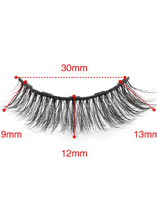 1 Pair Magnetic Eyelashes Wispy 3D Mink Lashes Natural Long Faux Cilios Eyelash Extension Handmade False Eyelashes Makeup Tools