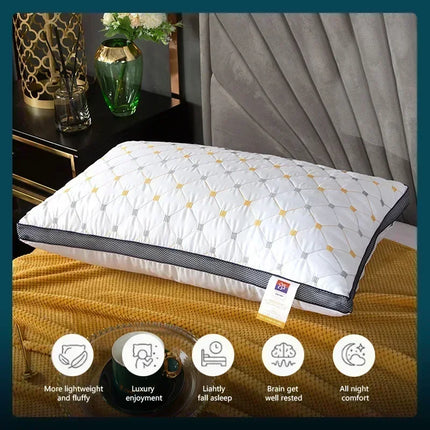 Hotel Pillows Bedroom Beds Sleep Cervical Pillows Middle-High Thickened Pillow Core Machine Washable and Sleep Aid Body Pillow