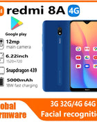Xiaomi Redmi 8A smartphone 4G 64G Firmware globale 5000mAh 6,22 pollici Snapdargon 439 12MP 18W Riconoscimento facciale telefono usato - riparo82