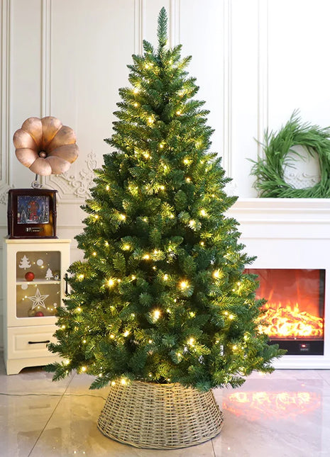 Albero di Natale verde classico da 1 pezzo con supporto in ferro Decorazioni natalizie fai-da-te per tutte le stagioni Grande albero di Natale realistico in PVC