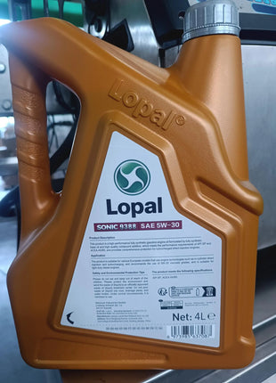 Lopal SONIC 9388 5W-30 A5/B5 SP 4L Olio motore per auto Protezione avanzata 4L Lubrificante Olio motore completamente sintetico per auto Europen