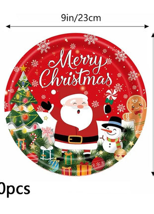 Piatti usa e getta per feste di Natale, tovaglioli da dessert, tazze, decorazioni per la tavola, bomboniere per le vacanze di Capodanno - riparo82