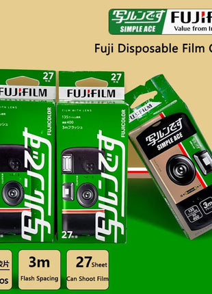 Fujifilm Fotocamera a pellicola usa e getta monouso Fujifilm Quick Snap/Fujifilm Quick Fun/Fujifilm ACE 400 con Flash 27 esposizioni fotografiche