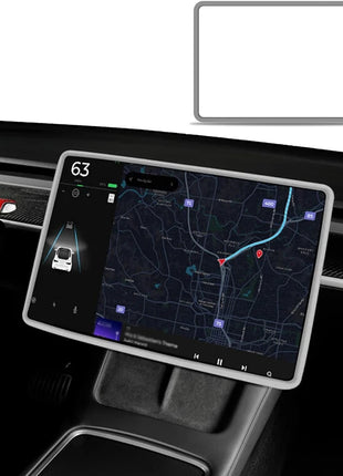 For Tesla Model 3 / Y Silicone Protective Frame Edge Cover Central Control Display Navigation Screen Protector Car Accessories - Riparo82