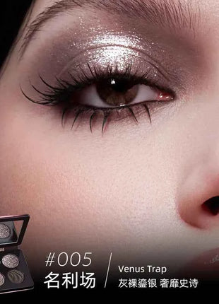 Kaleidos Glitter Eyeshadow Makeup Palette 4Colorful High Pigmented Shimmer Glitter Eye Shadow Make Up Pallet Gift Set