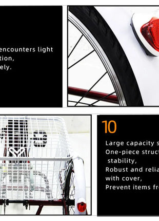 3 Wheel Electric Tricycle Cargo Bike 20 Inch 350w 48v Family Electric Wheel For Bicycle For Women Man Adult With Pull Basket - Riparo82