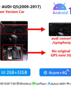 10.25Snapdragon 665 Wireless Carplay AutoRadio Android 14 For Audi Q5 2009-2016 Stereo Screen GPS Navigation Multimedia HeadUnit - Riparo82