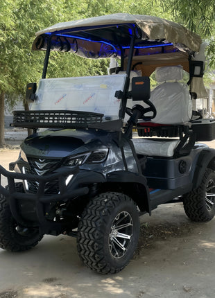 Energy Saving Effect of Manufacturer's 4+2 Seat Electric off-Road Vehicle, Four-Wheel Golf Cart    Truck with a trailer attached - Riparo82