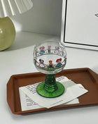 1/2 pezzi albero di Natale stile Alsace tazza di vino rosso set di confezioni regalo in vetro di cristallo per vino dolce per uso domestico con due bicchieri da champagne - riparo82