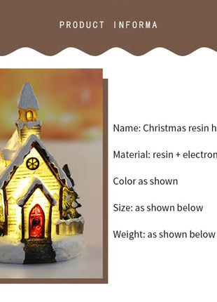 Christmas Light House Village decorazioni natalizie per la casa regali di Natale ornamenti natalizi capodanno 2024 Natale Navidad Noel