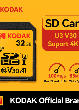 KODAK microsd 256gb Scheda SD Ad Alta velocità C10 U3 32GB 64GB 128GB carte Scheda di Memoria sd USH-1 SDXC Flash chiavetta USB sdcards Per La Macchina Fotografica