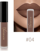 NICEFACE Nude Liquid Lipstick Ultra Matte Velvet Long Lasting Women Beauty Red Nonstick Cup Waterproof Lip Gloss Lips Cosmetics - Riparo82
