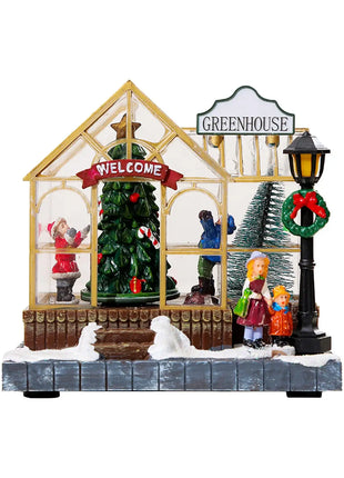 Scena di Natale Case del villaggio Edifici da collezione Casa di Natale da tavolo a LED per camera da letto Soggiorno interno Scrivania Festa di Natale