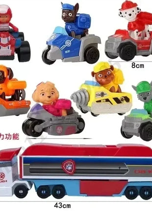 Paw Patrol Set di giocattoli Cartoon Anime Figure Patrol Canine Chase Skye Rimbalzo Bicicletta Decorazione della casa Regali di compleanno di Natale per bambini - riparo82
