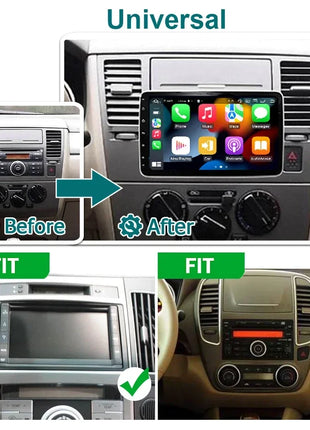 10 inch 2 DIN Android 14 Universal Multimedia Video Player, Car Radio, Wireless carplay android auto WiFi, GPS, Bluetooth, Audio - Riparo82