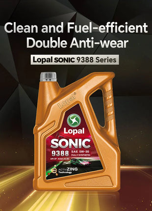 Lopal SONIC 9388 5W-30 A5/B5 SP 4L Olio motore per auto Protezione avanzata 4L Lubrificante Olio motore completamente sintetico per auto Europen