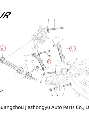 Per Maserati Ghibli M157 QuattroporteM156 Braccio oscillante sospensione posteriore superiore e inferiore 670007252 670007251 670006273 670002808