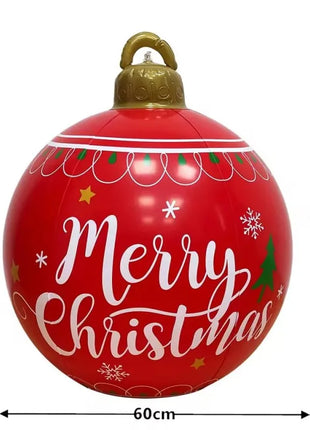 Ornamenti gonfiabili giganti della palla di Natale del PVC da 32 pollici Decorazioni grandi della palla di Natale del colpo all'aperto per gli ornamenti della festa di Natale - riparo82