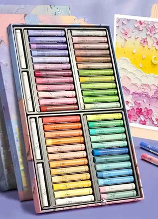 12-48pcs of Ultra-Soft Oil Painting Stick Set, Washable Macaron-Colored Crayons for Graffiti And DIY Art.