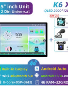 11.5 inch Car Radio GPS Androidauto Carplay For Tesla style For Nissan Hyundai KIA Toyota Honda Multimedia Player For 9/10 inch - Riparo82