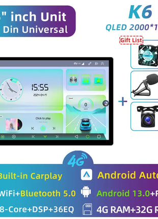 11.5 inch Car Radio GPS Androidauto Carplay For Tesla style For Nissan Hyundai KIA Toyota Honda Multimedia Player For 9/10 inch - Riparo82