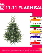 Homcom Albero di Natale Artificiale 180 Cm, Albero di Natale con 772 Rami Densi e Supporto in Metallo Pieghevole, Facile Assemblaggio, Coppia