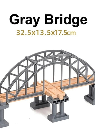 Tutti i tipi di binari del treno in legno Accessori Binari ferroviari in legno di faggio Ponte in legno Tunnel adatto per binari in legno Giocattoli per bambini - riparo82