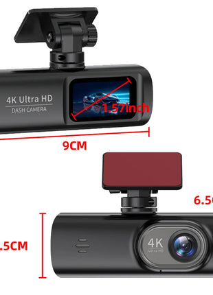 Dash Cam 4K WIFi GPS Front and Rear Night Vision Video Recorder HD 1080P Camera Auto System for car  Bicycles motorcycl summer - Riparo82