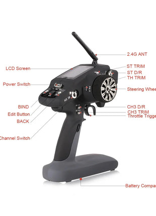 Giocattolo per bambini Hot WLtoys 10428 RC Auto 45CM 2.4G Scala 1:10 Doppia velocità Radiocomando Elettrico Wild Track Warrior