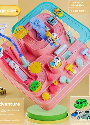 Modello di auto ferroviaria da corsa Giocattoli educativi Pista per bambini Gioco di avventura Cervello Meccanico Interattivo Treno Animali Giocattolo razzo spaziale - riparo82