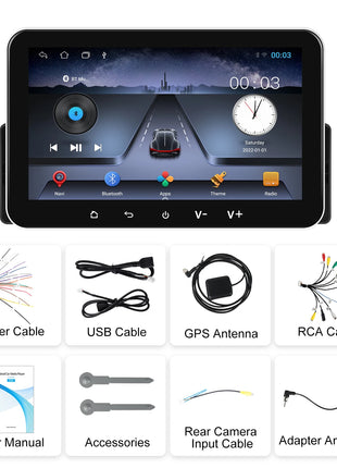 Podofo 7 '' 1Din Android Car Stereo Radio 4core Carplay Android Auto Bluetooth FM EQ USB WIFI GPS Navigation Autoradio Player - Riparo82