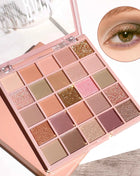 25 Color Eyeshadow Palette, Multi-Color Pearlescent Matte Glitter, Brown Rose Red Eyeshadow Palette, Everyday Makeup Eyeshadow