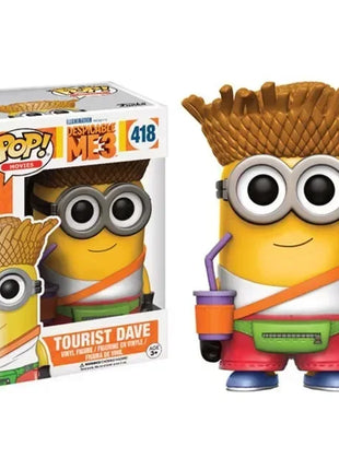 FUNKO POP Cattivissimo Me 3 Tourist Dave 418 #   Jerry 419 #   Soffice 420 #   Kyle 422 #   Giocattoli per bambini modello da collezione con action figure in PVC