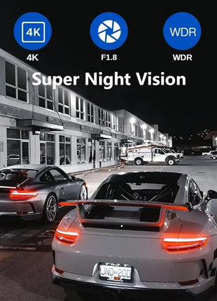 Dash Cam For Cars 4k Dual Camera Wifi Dashcam 24h Parking Monitor Front And Rear Dvr Night Vision Kamera Samochodowa Rejestrator - Riparo82