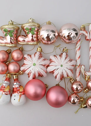 29/20 pezzi palline per albero di Natale ciondolo appeso bastoncino di zucchero pigna ornamento set decorazione della casa di Natale 2024 Navidad Capodanno - riparo82