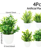 Artificial Plants Potted Green Bonsai Small Tree Grass Plant Pot Ornament Fake Flower for Home Garden Decor Wedding Party Decor