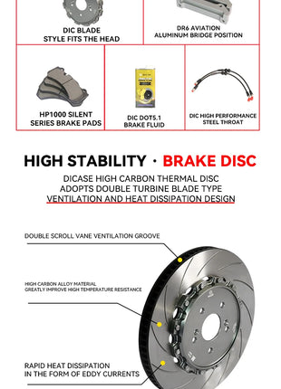 Kit freno anteriore completo pinza dr4 a 4 pistoni colore rosso con disco freno da 330 mm per bmw mini f56 17 pollici