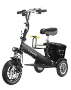 Lightweight Mobility Scooter Foldable With Basket For Adults Electric Scooter Senior Triple Shock Absorption 500W Trike 2 Seats