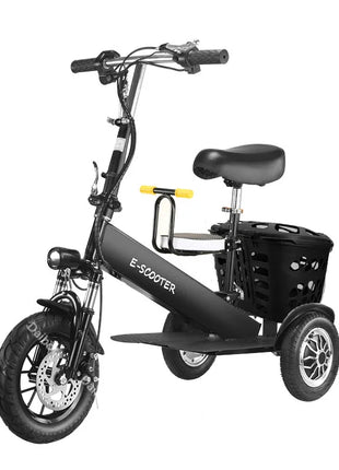 Lightweight Mobility Scooter Foldable With Basket For Adults Electric Scooter Senior Triple Shock Absorption 500W Trike 2 Seats - Riparo82