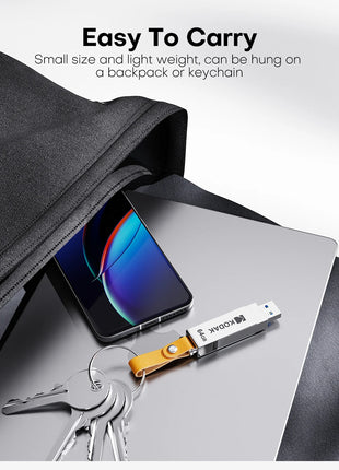 Kodak K133 Chiavetta USB 3.1 64 GB 128 GB 256 GB 512 GB Velocità di lettura 120 MB/s Corpo in metallo Fascia in pelle USB3.1 Pen Drive per PC e HD-TV